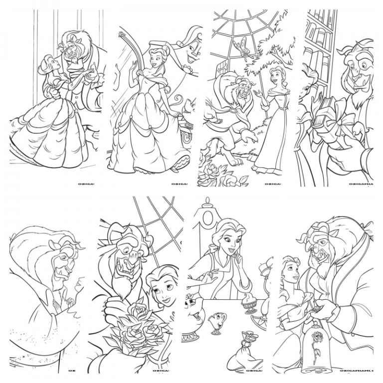 coloringpages Beauty and the beast coloring pages