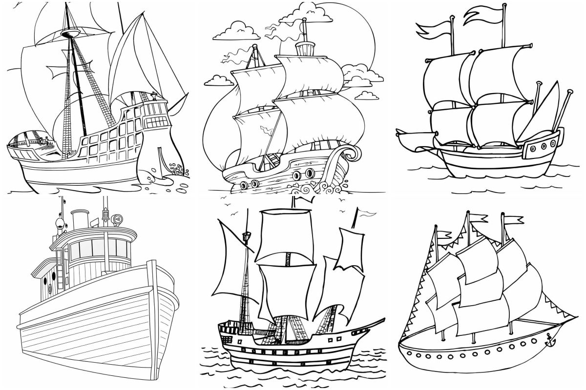 coloringpages Boats coloring pages