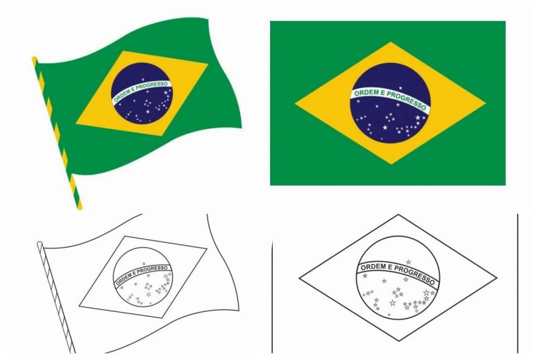 coloringpages Brazil Flag coloring pages