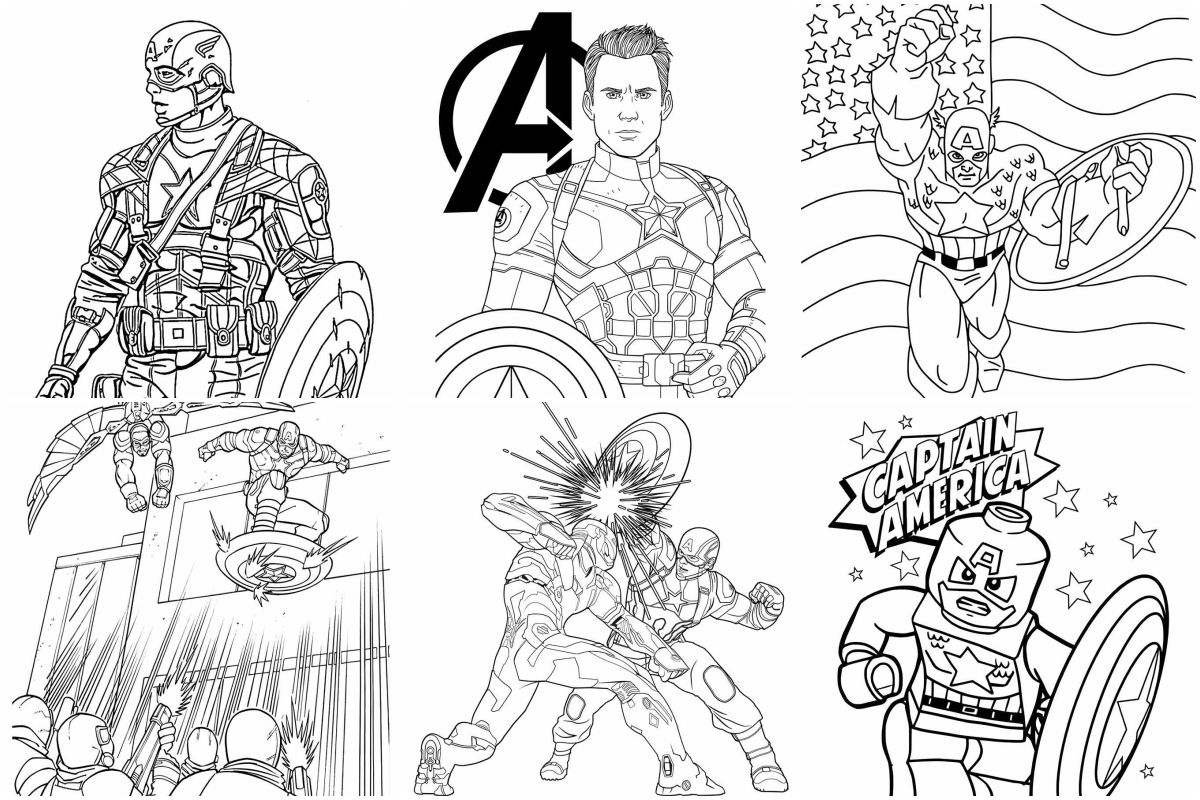 Captain America coloring pages