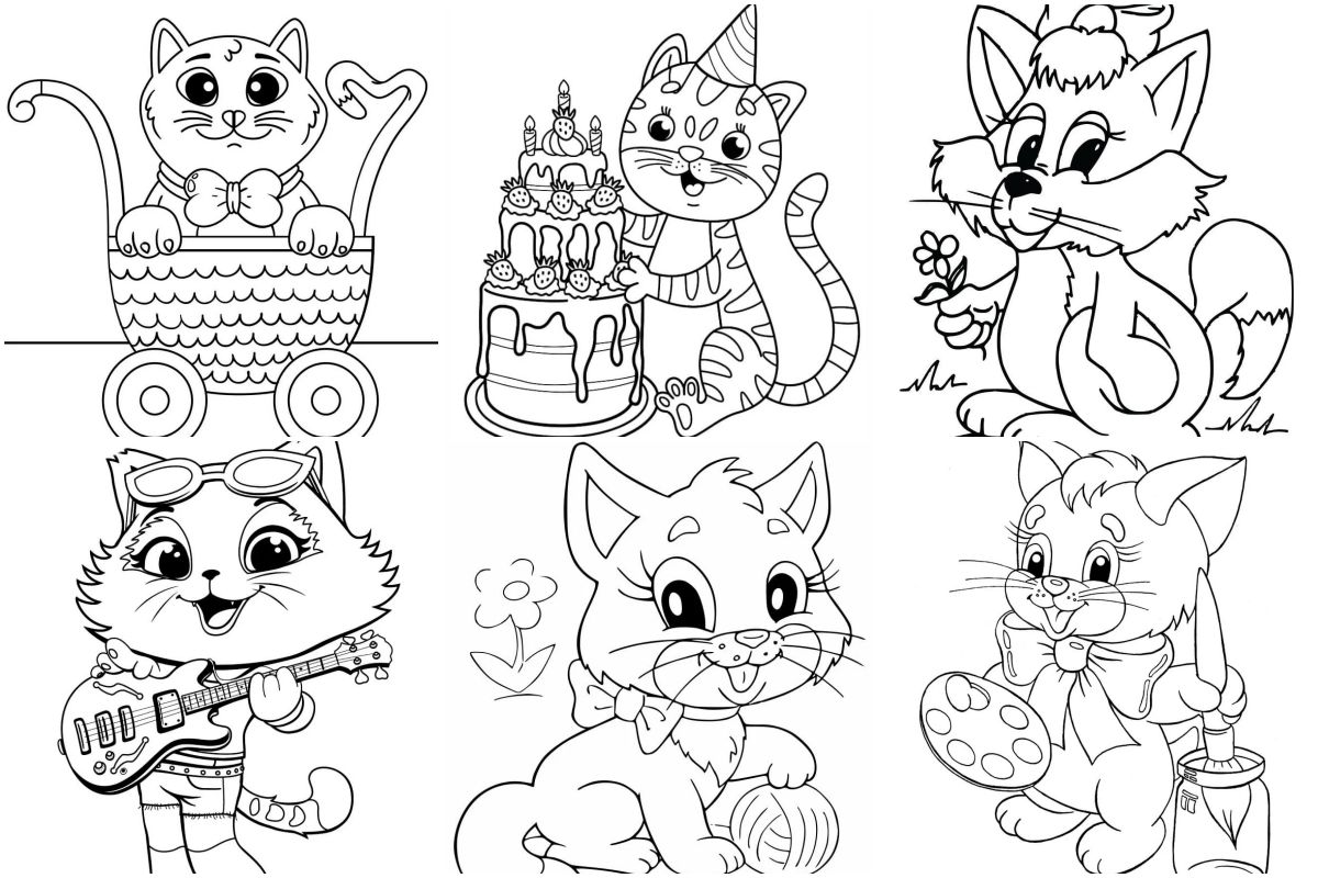 Cats for Kids coloring pages