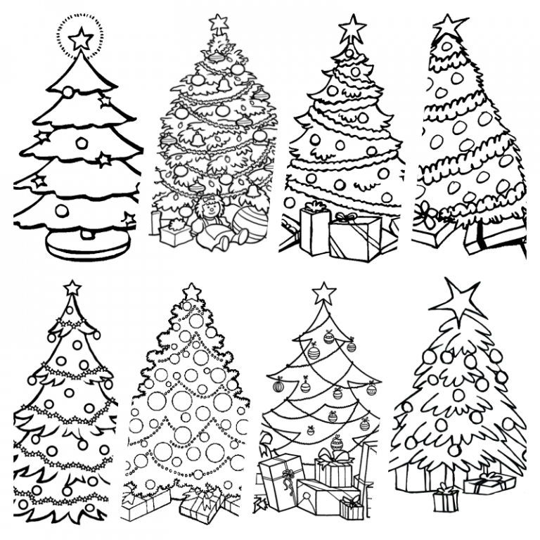 coloringpages Christmas tree coloring pages