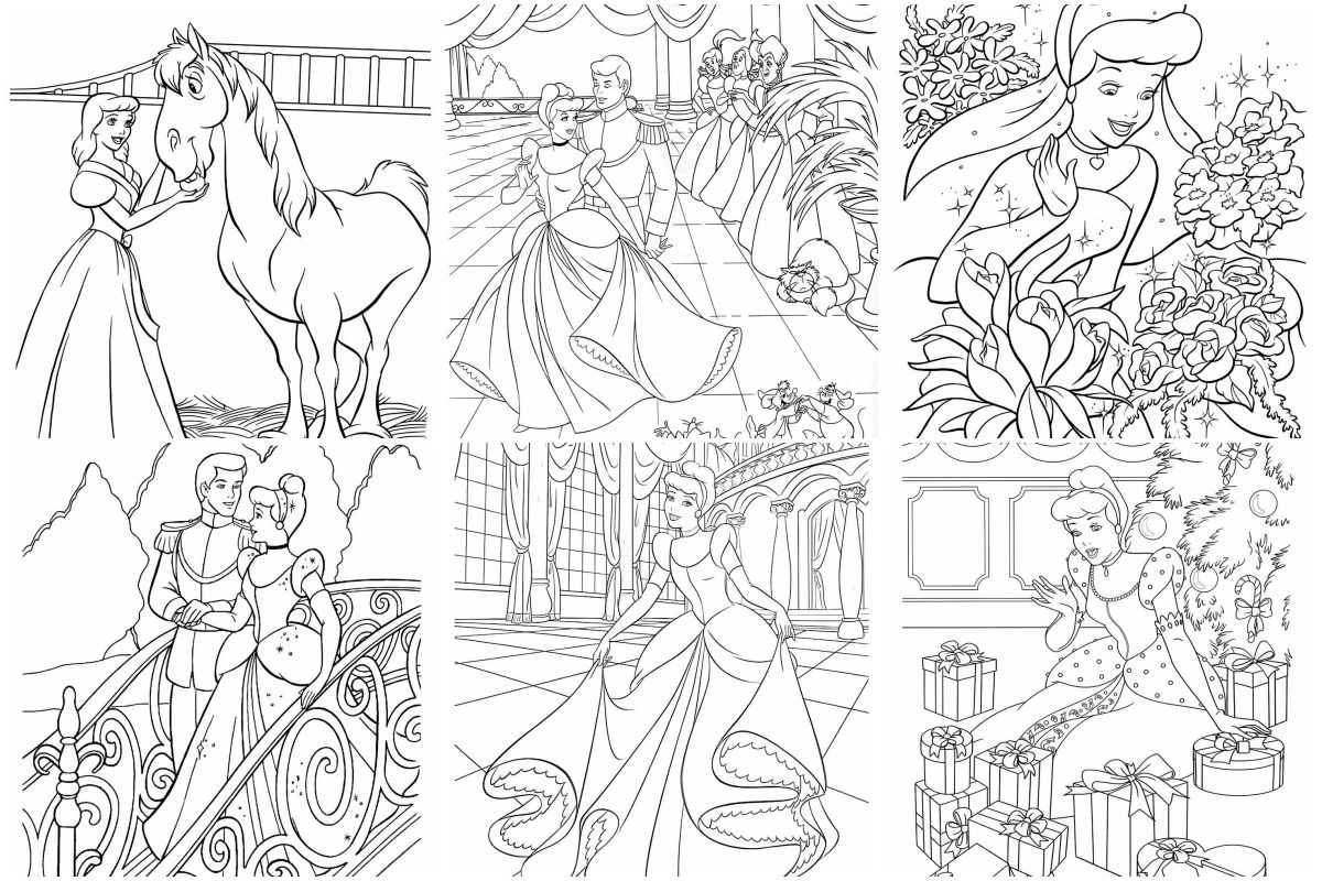 Cinderella coloring pages