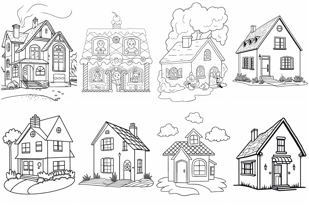 Coloring Houses coloring pages