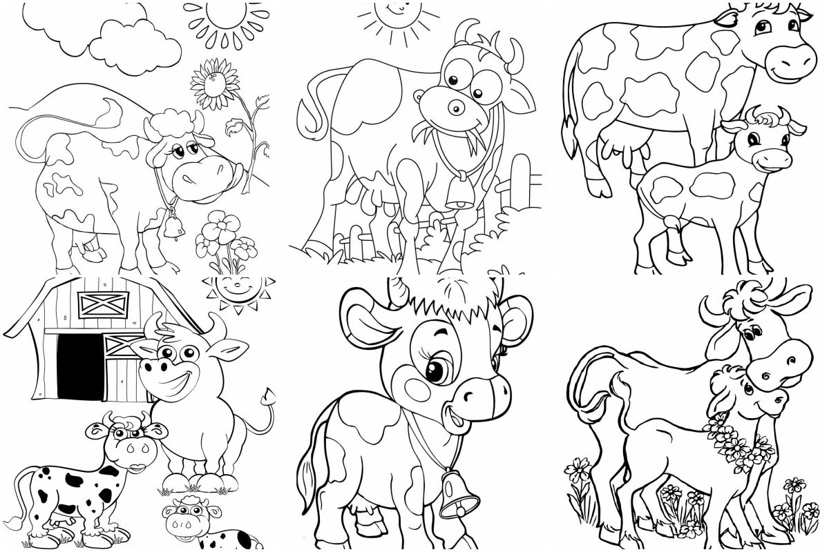 coloringpages Cow coloring pages