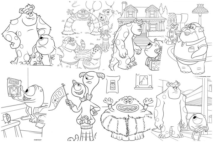 coloringpages Monster university coloring pages