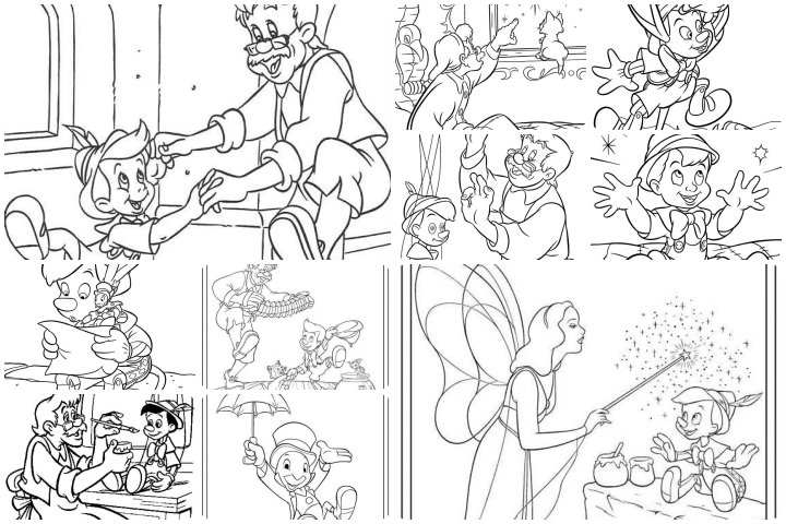 coloringpages Pinocchio coloring pages