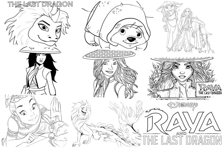 coloringpages Raya and the last Dragon coloring pages