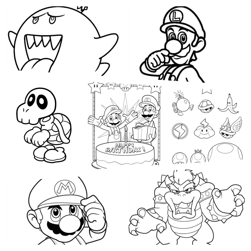 Super Mario coloring pages