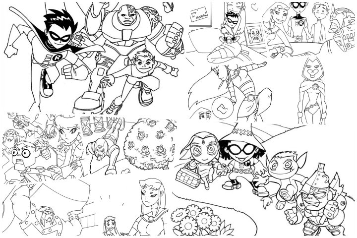 coloringpages Teen Titans coloring pages