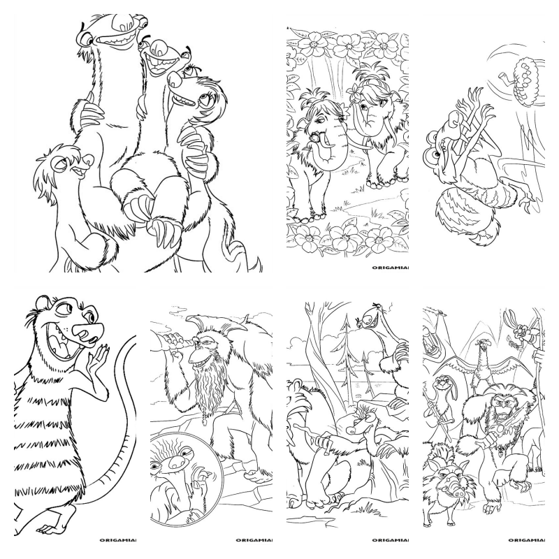 The ice age 4 coloring pages