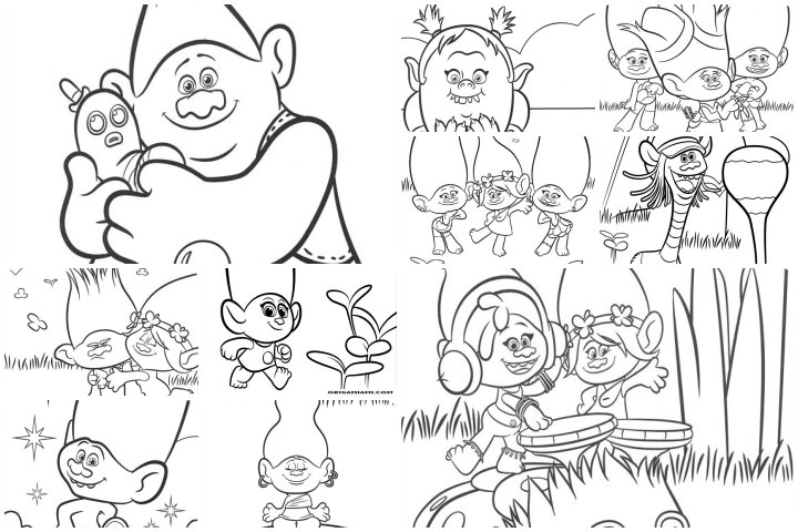 coloringpages Trolls coloring pages