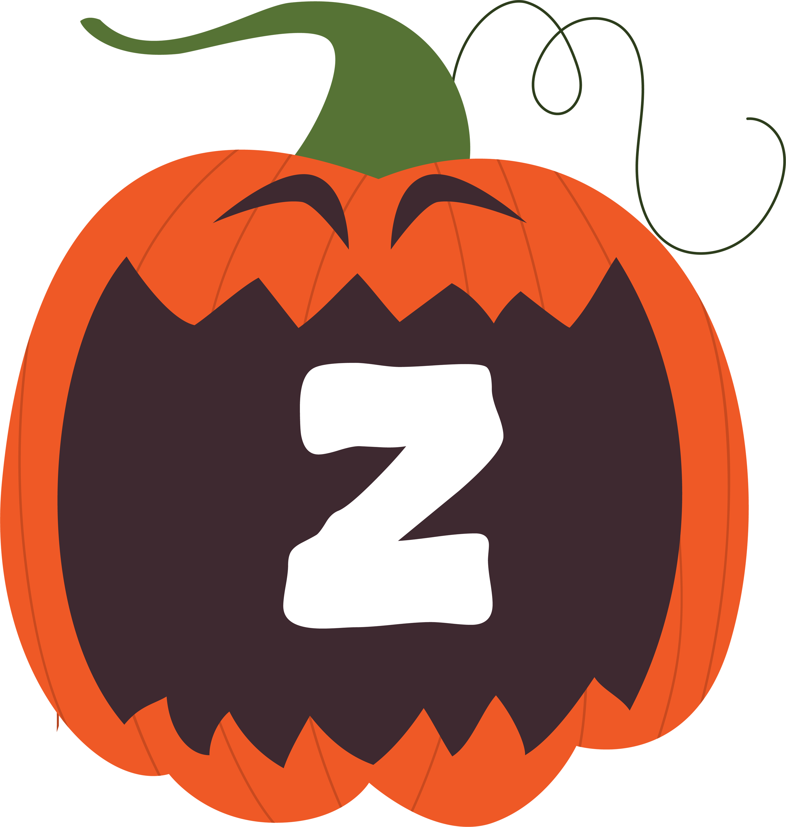 halloween pumpkin alphabet letters (26)