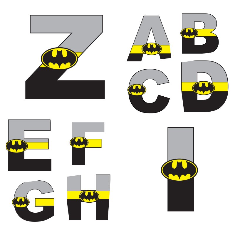 Free Printable Batman Alphabet