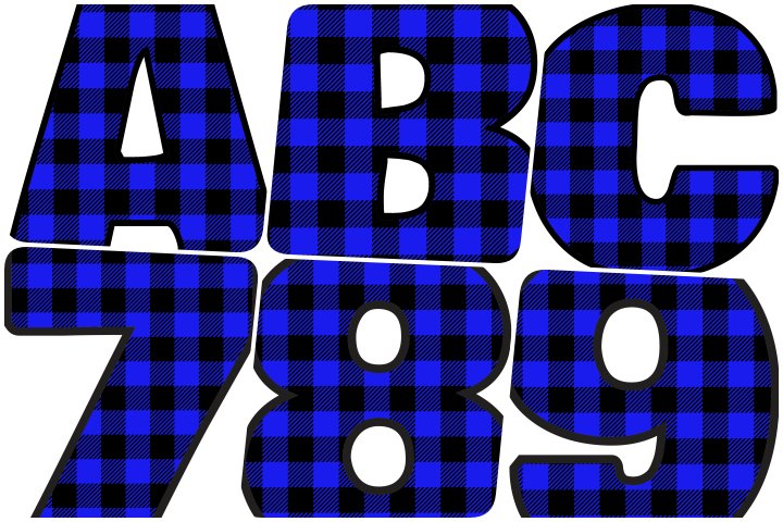 personalizedalphabet Free Printable Blue Plaid Alphabet