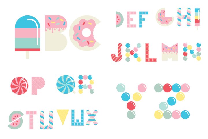 Free Printable Candy Alphabet