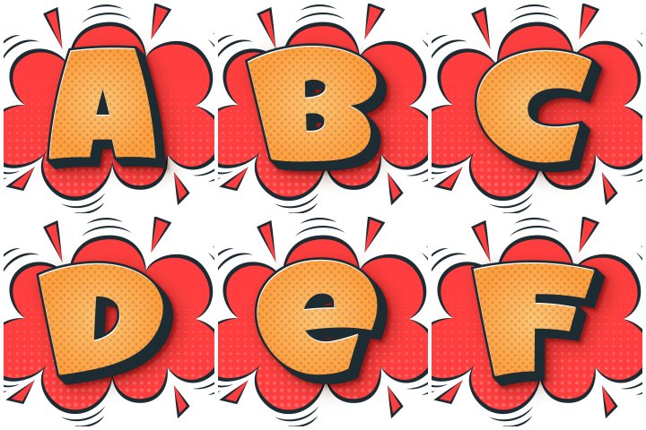 Free Printable Comic Book Alphabet