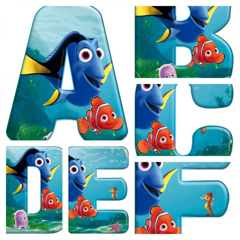 personalizedalphabet Free Printable Dory Alphabet