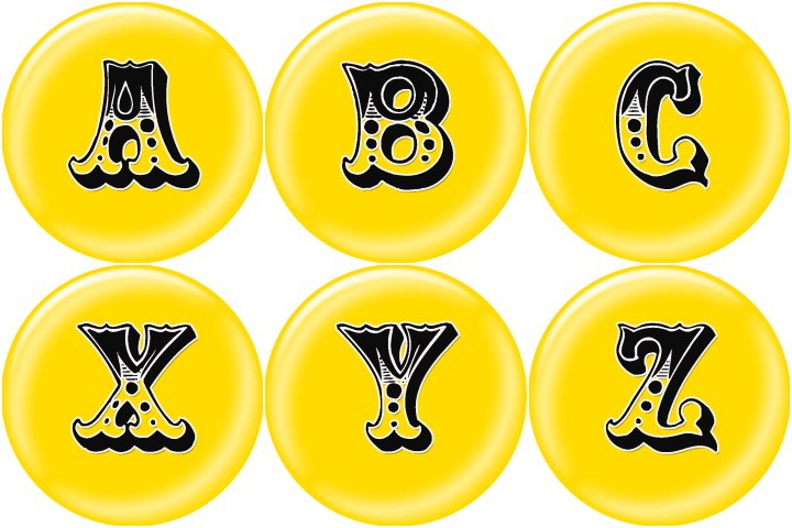 personalizedalphabet Free Printable Yellow Circus Alphabet