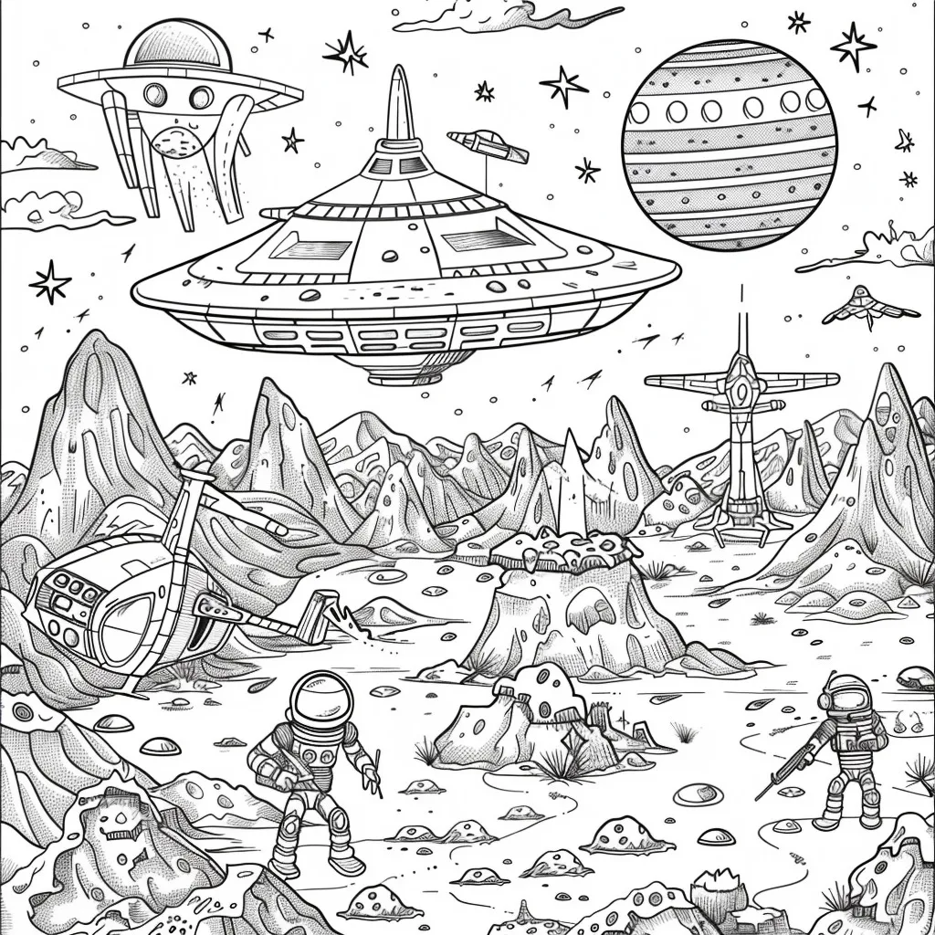 Alien coloring page (1)