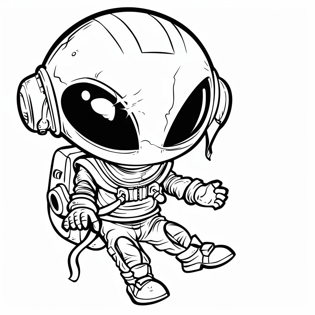 Alien coloring page (10)