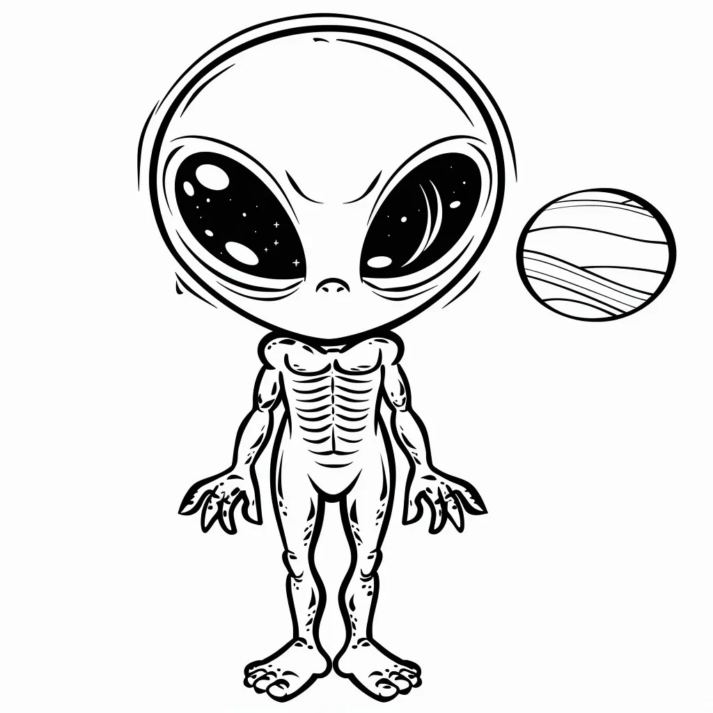 Alien coloring page (11)