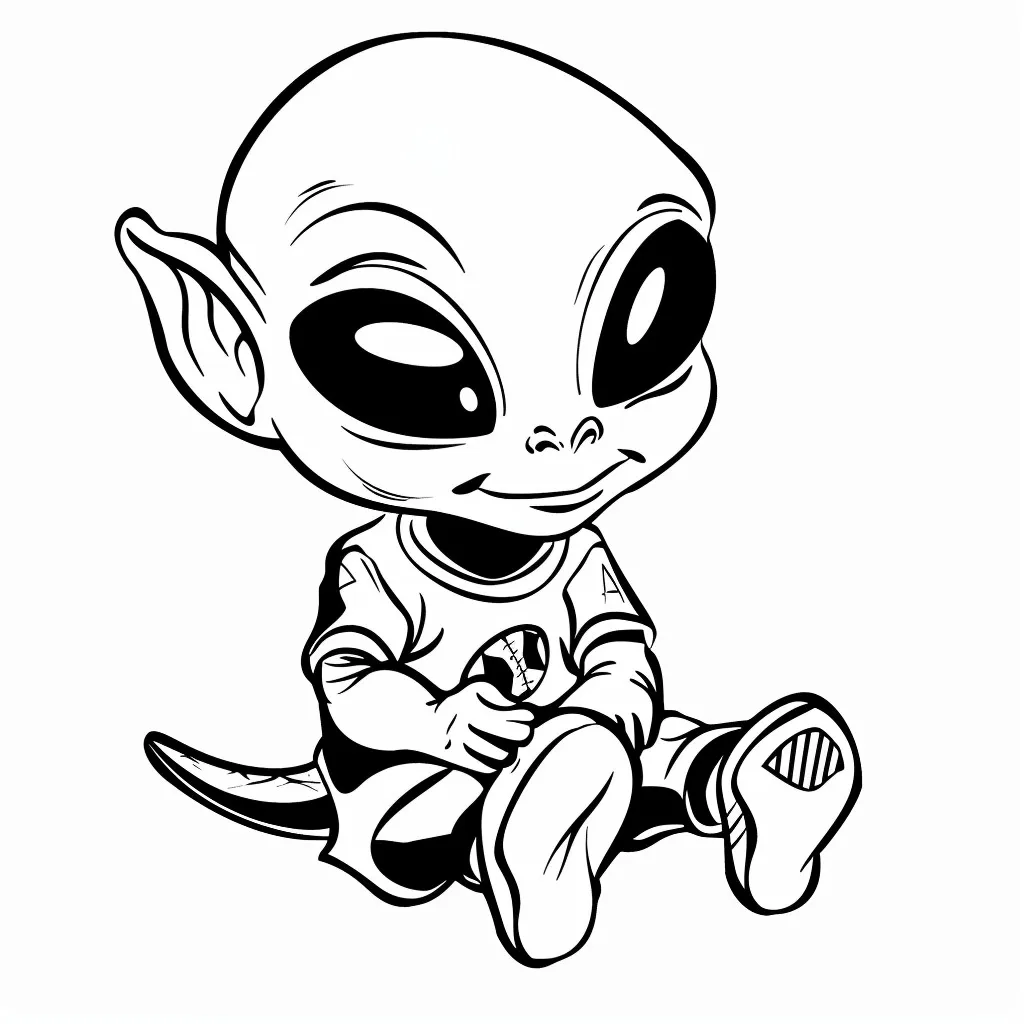 Alien coloring page (12)