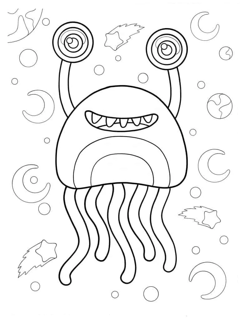 Alien coloring page (14)