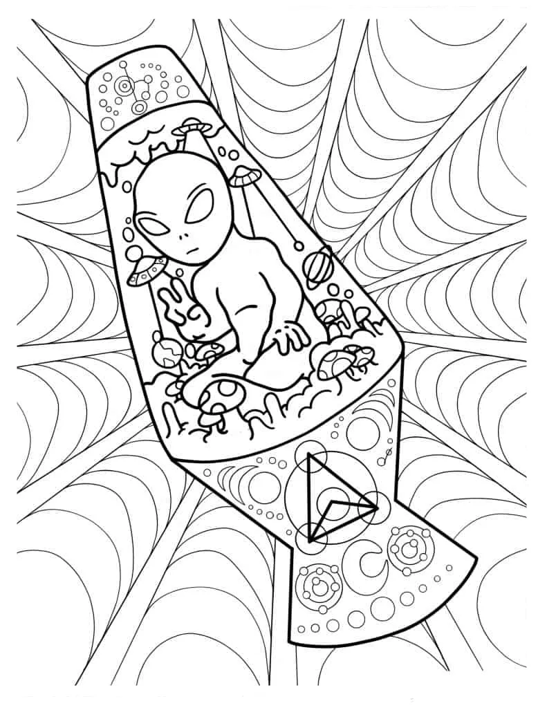 Alien coloring page (17)