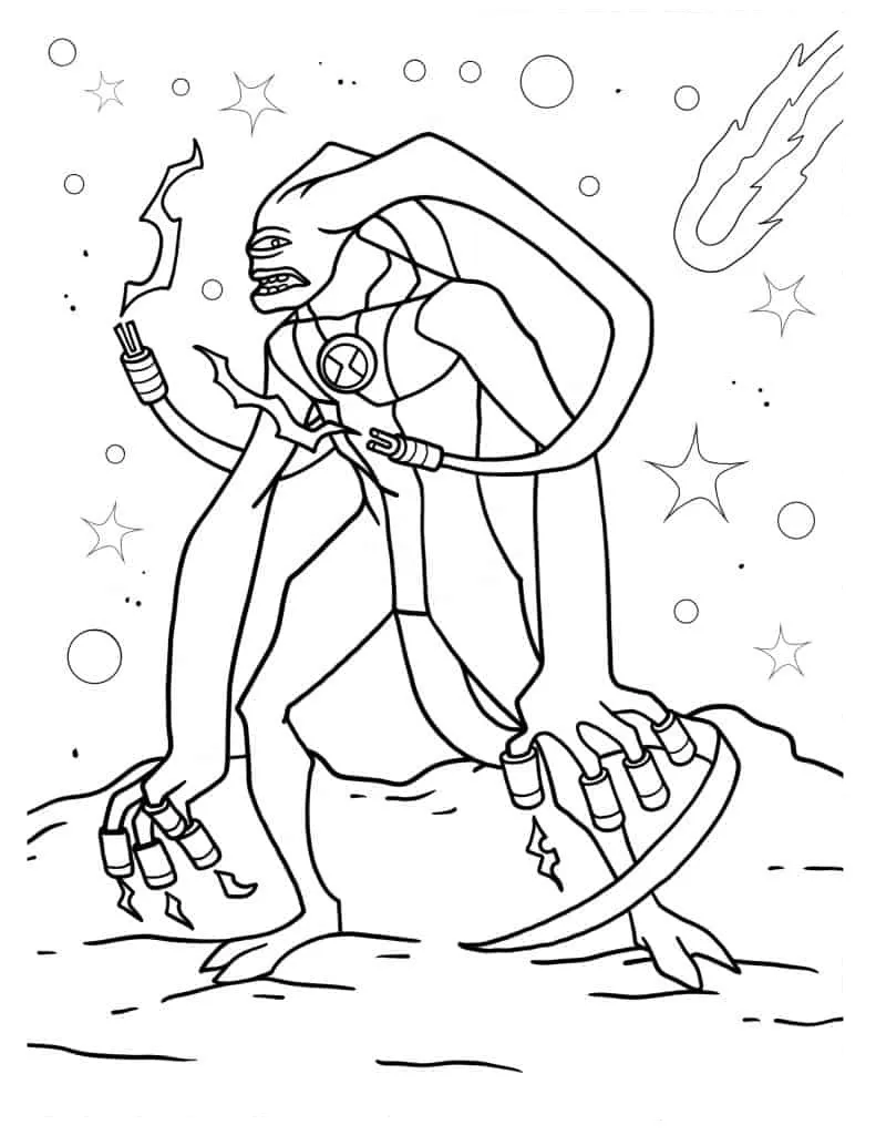 Alien coloring page (18)