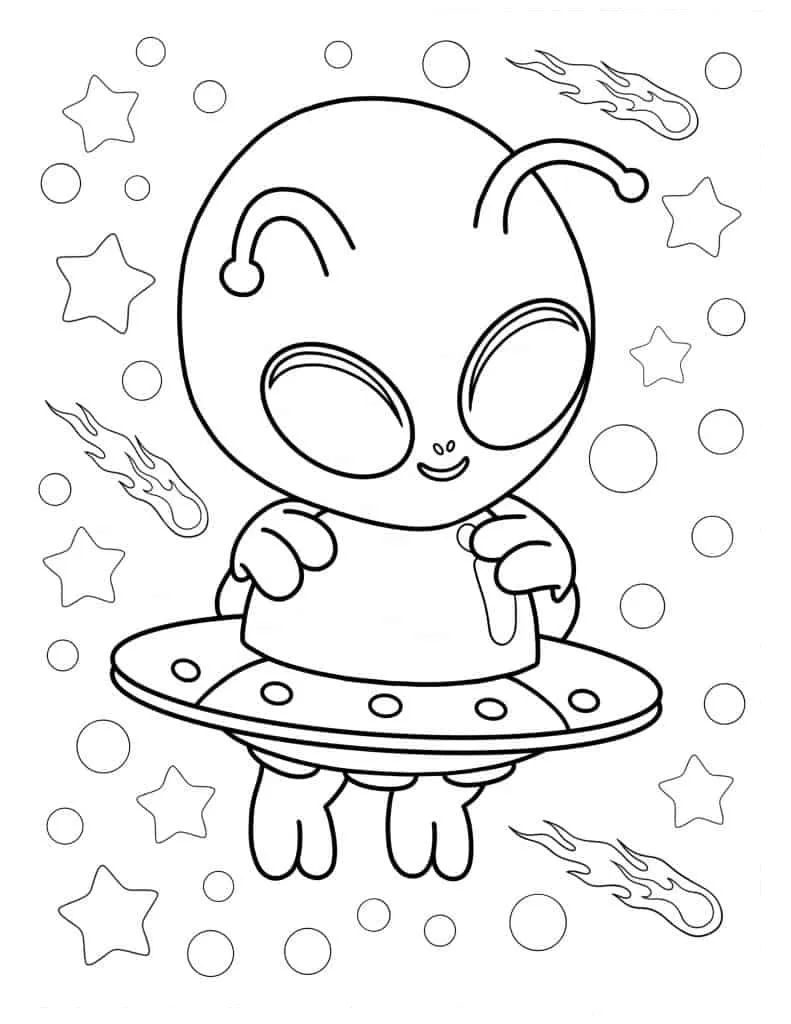 Alien coloring page (19)