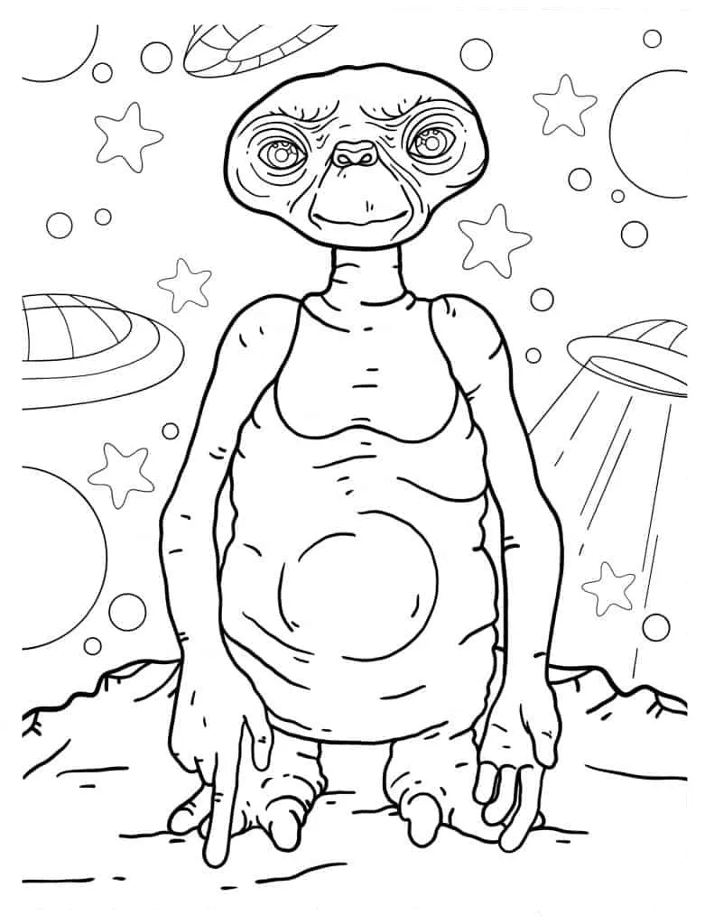 Alien coloring page (20)