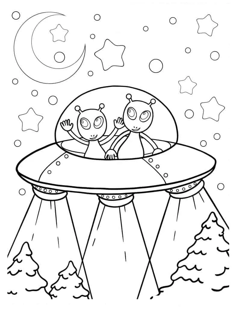 Alien coloring page (22)