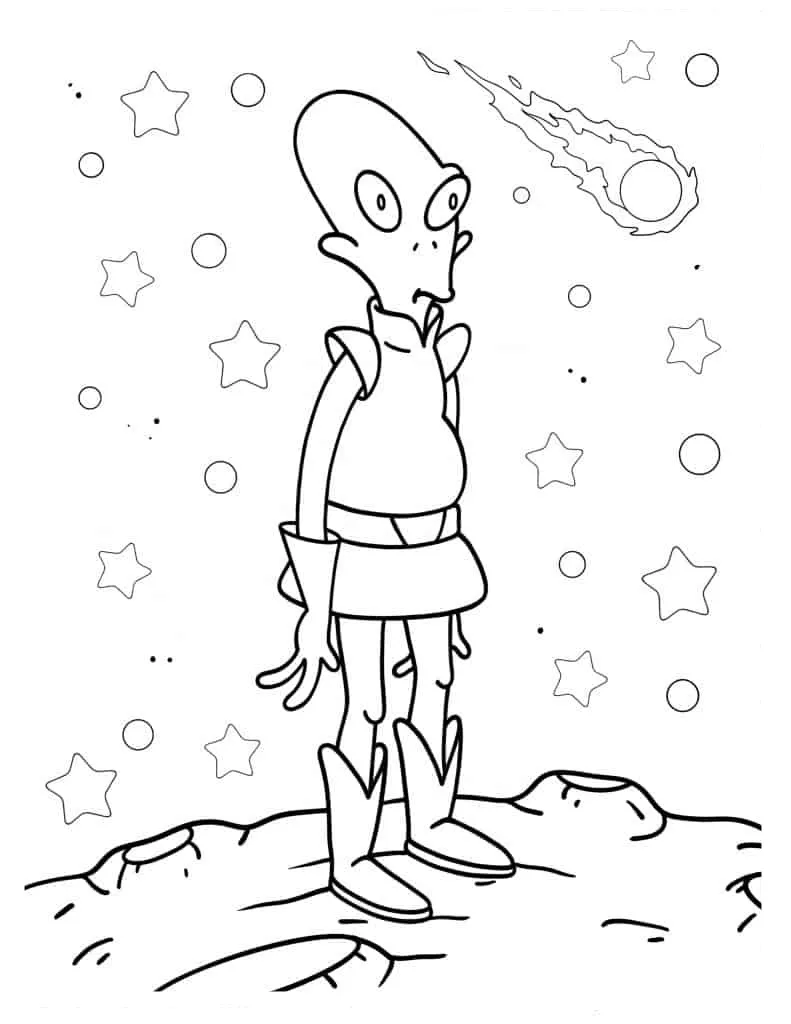 Alien coloring page (23)