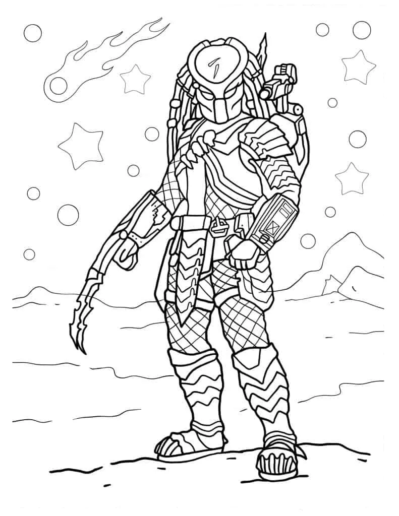 Alien coloring page (25)