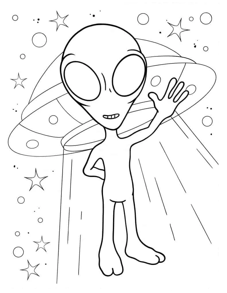 Alien coloring page (26)