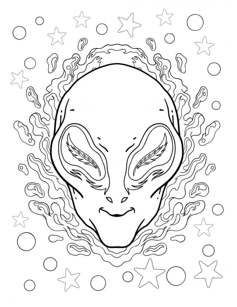 Alien coloring page (28)