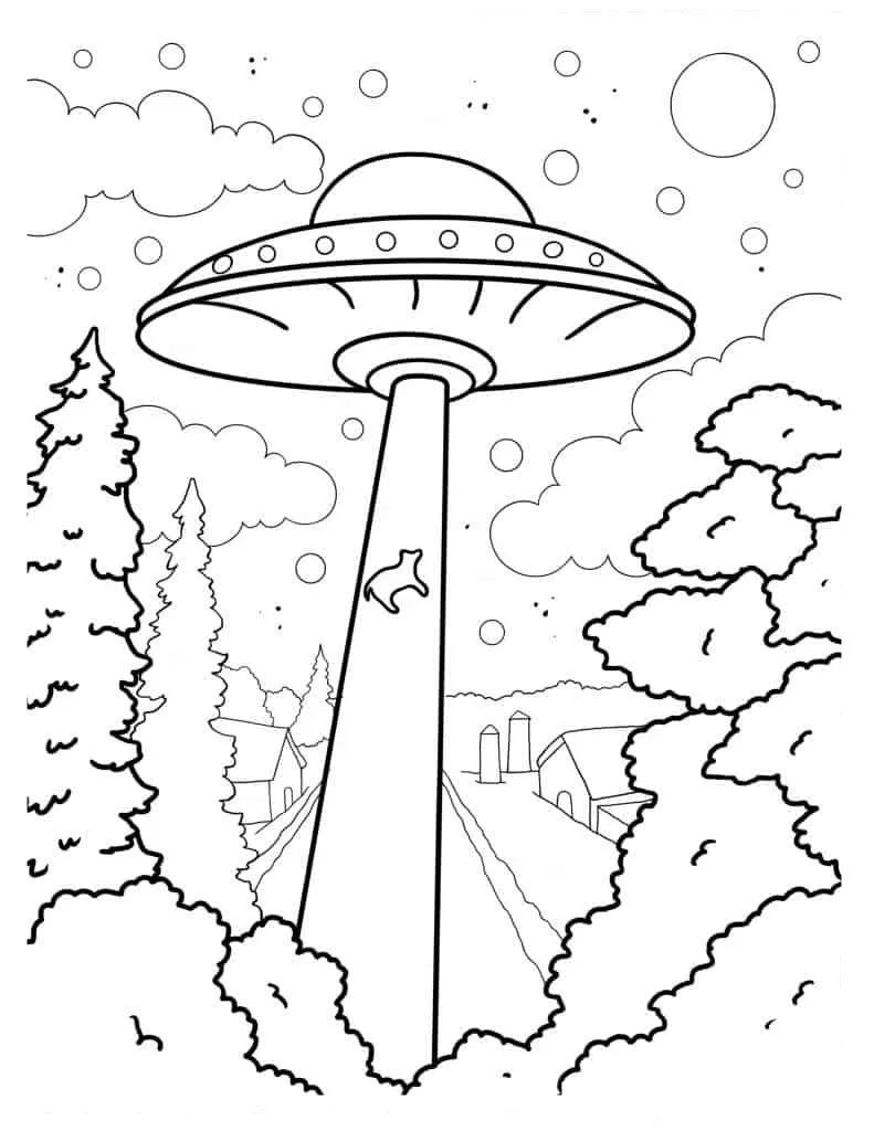 Alien coloring page (29)