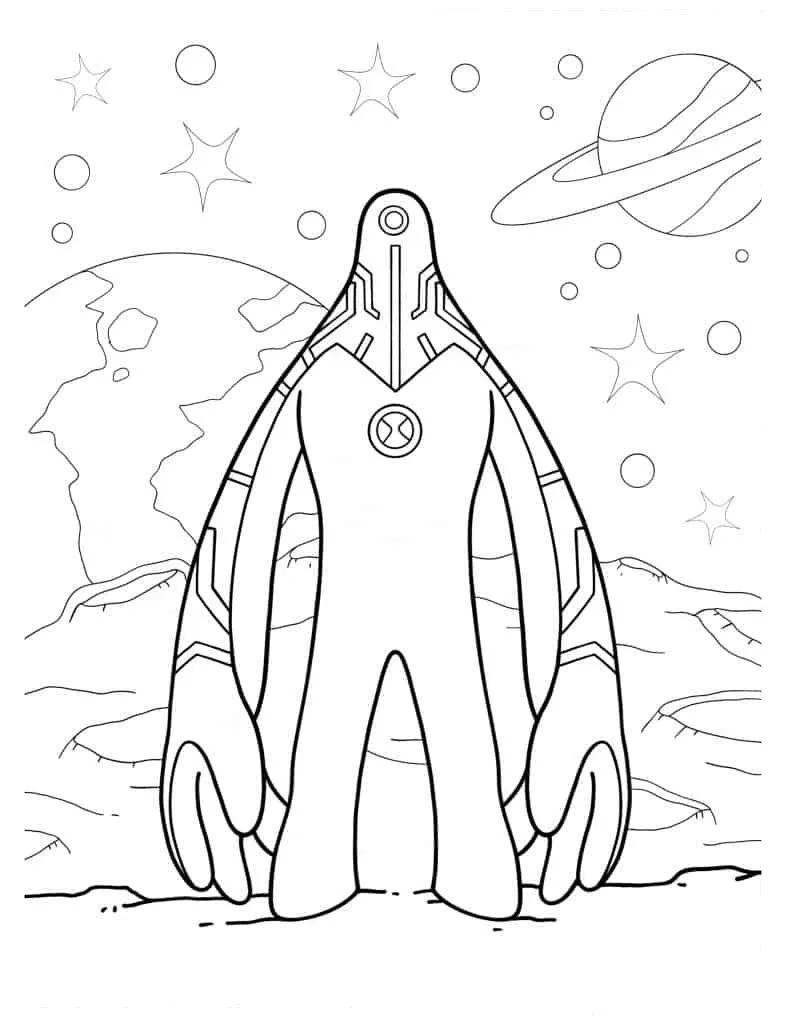 Alien coloring page (30)