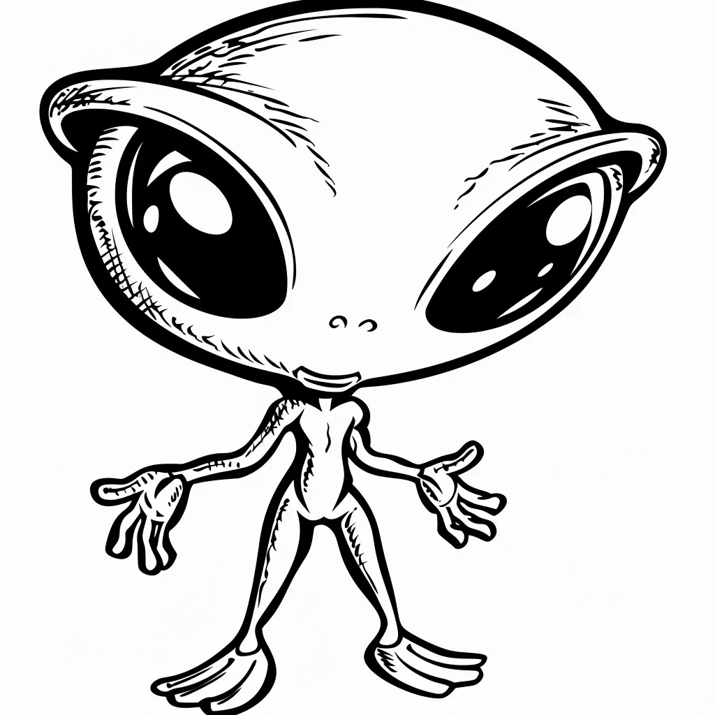 Alien coloring page (5)