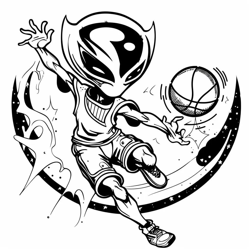 Alien coloring page (6)