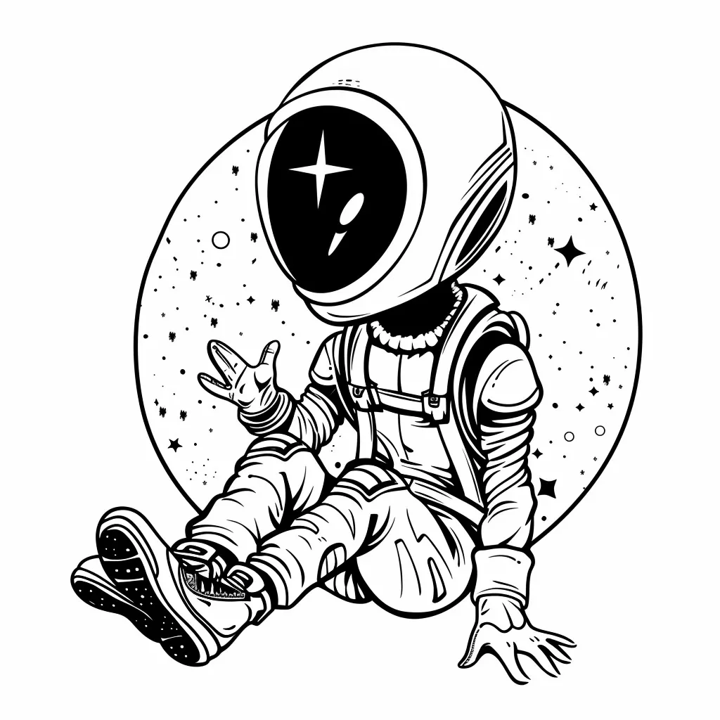 Alien coloring page (8)