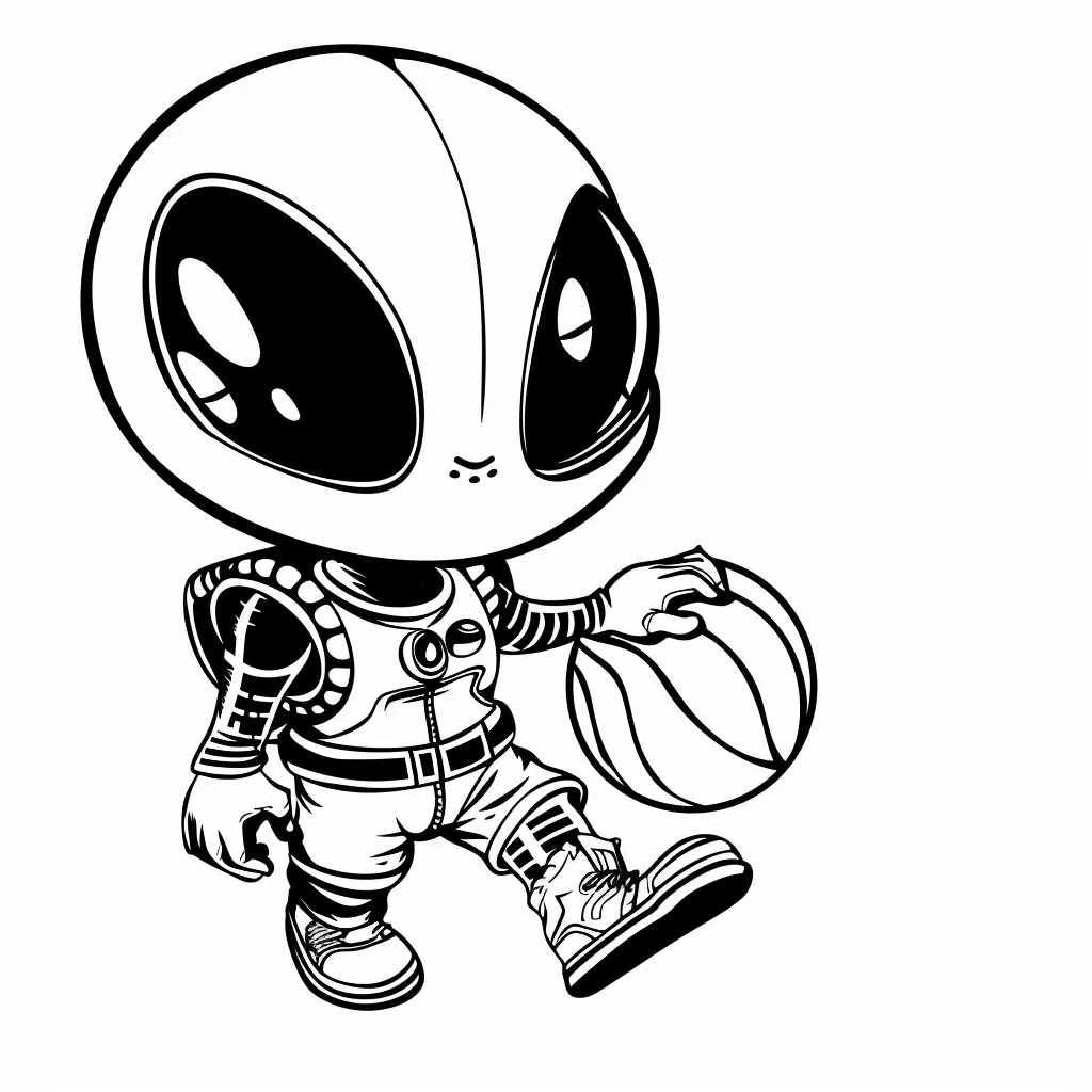 Alien coloring page (9)