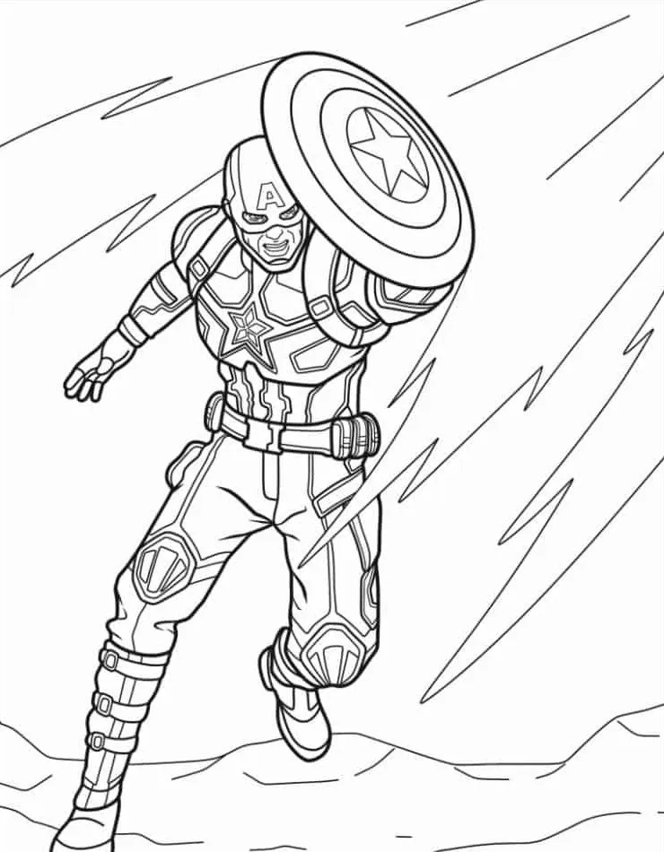 American Captain coloring page (11)