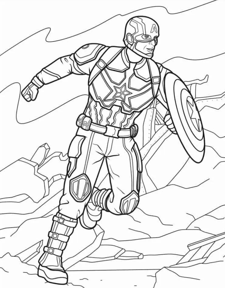 American Captain coloring page (12)