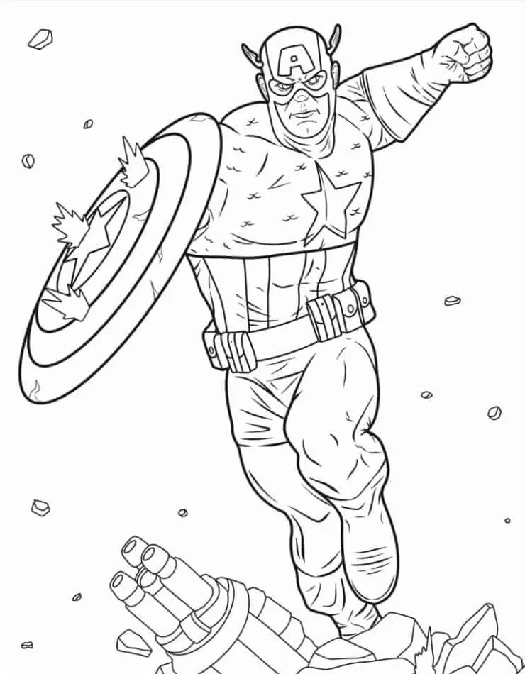 American Captain coloring page (14)