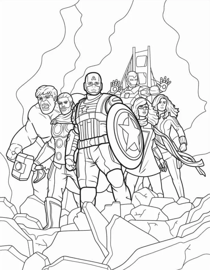 American Captain coloring page (15)