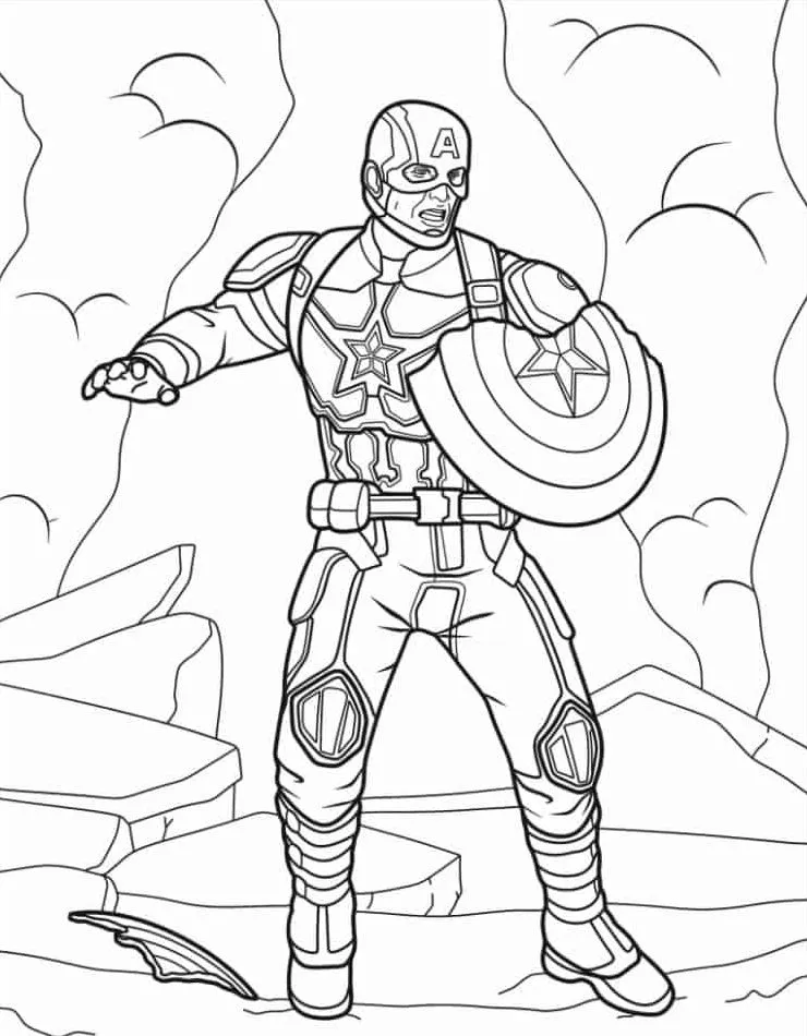 American Captain coloring page (16)