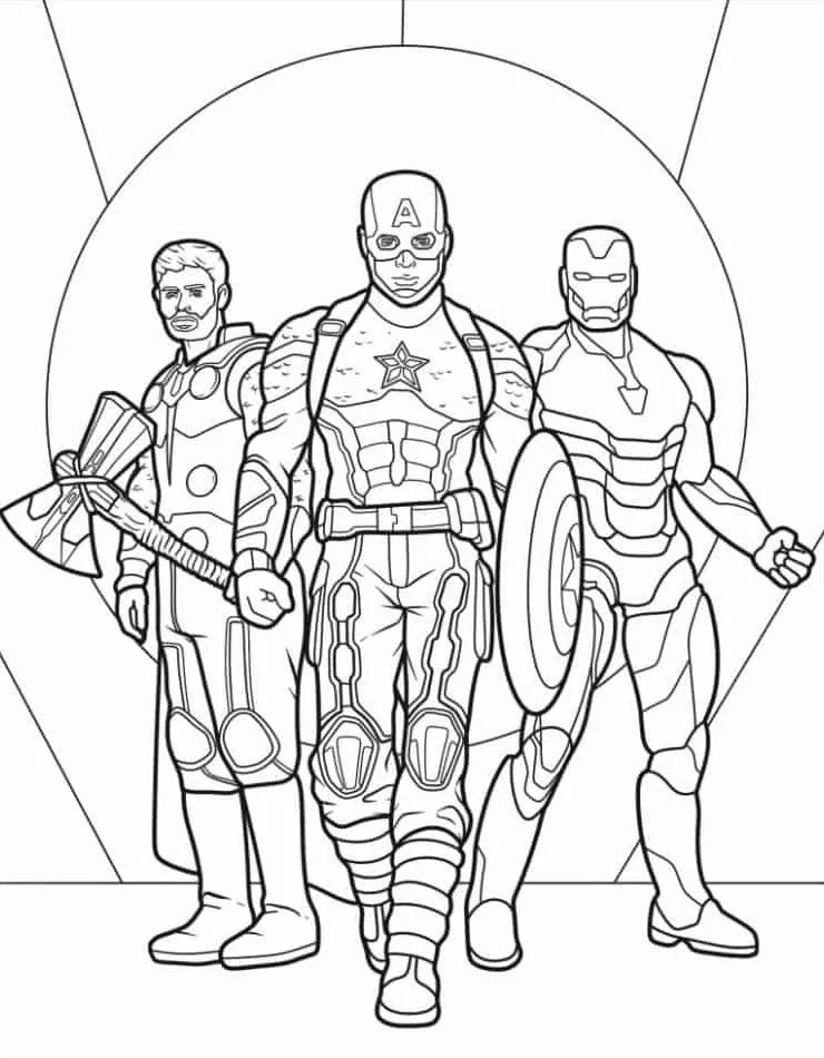 American Captain coloring page (18)