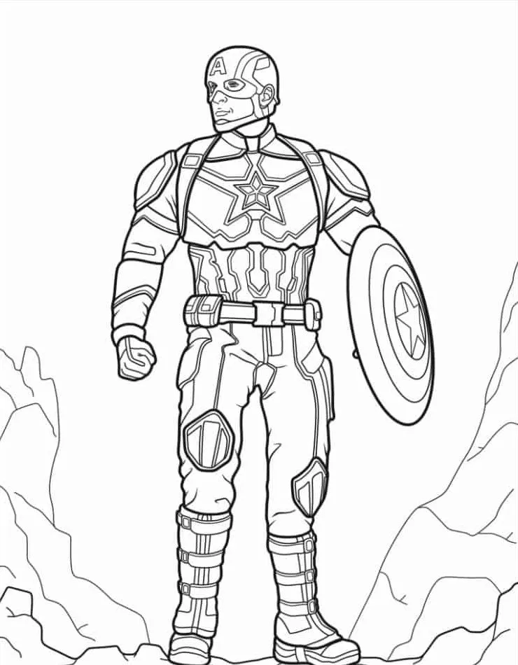 American Captain coloring page (21)